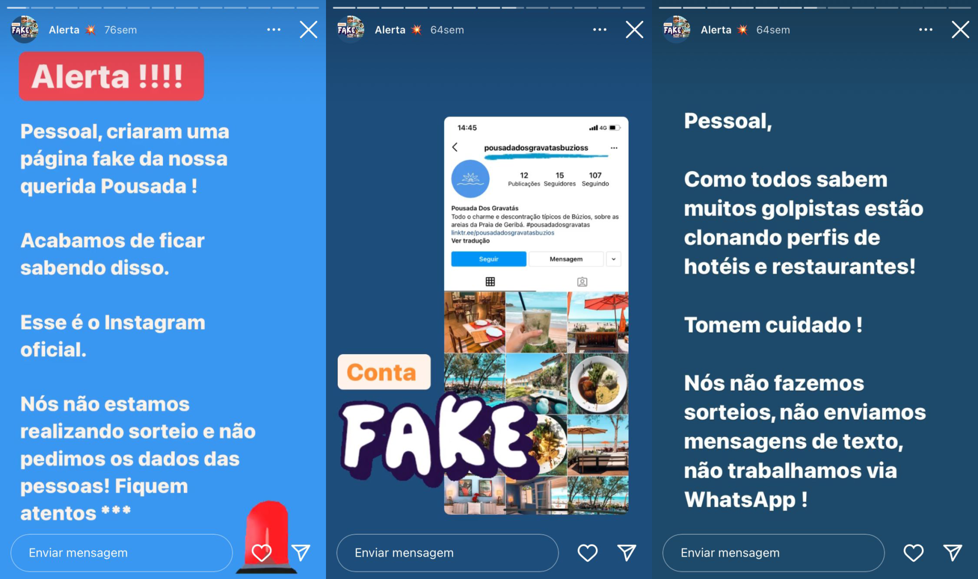 Como N O Cair Em Golpes De Fakes Da Pousada Gravat S No Instagram